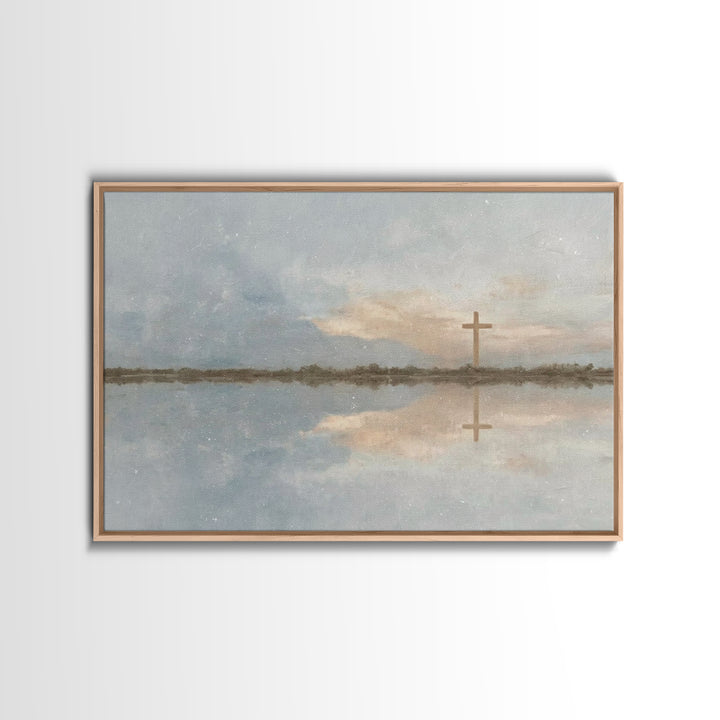 Light Of Promise | Framed Canvas Print | Christian Wall Art | Christmas Art | Christian Art Canvas | Subtle Christian Art | Christian Decor