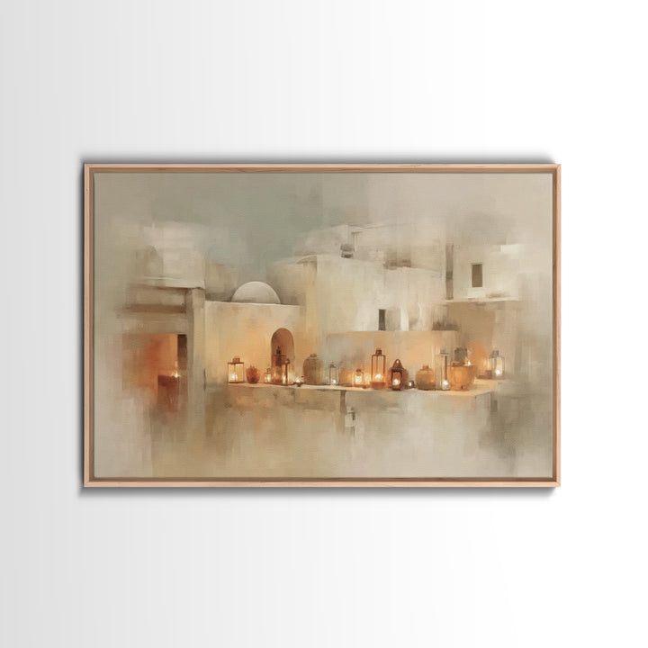Lanterns Of Bethlehem | Framed Canvas Print | Christian Art Canvas | Christian Decorations | Christmas Art | Christian Wall Art | Christian