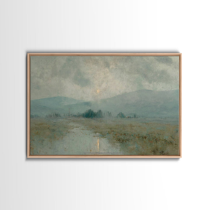 Misty Morning Grace | Framed Canvas Print | Christian Wall Art | Christian Art Canvas | Subtle Christian Art | Christian Painting | Christi