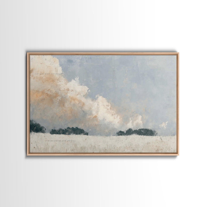 Fields Of Promise | Framed Canvas Print | Christian Wall Art | Christian Art Canvas | Subtle Christian Art | Christian Art Print | Christia
