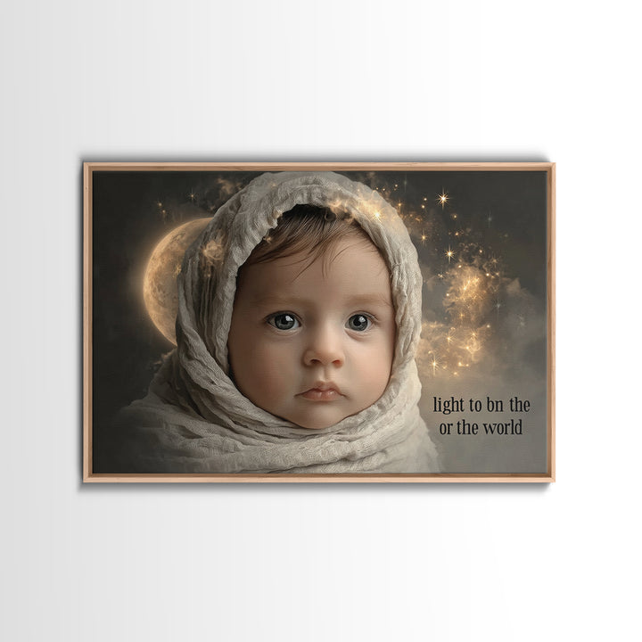 Starborn Hope, Framed Canvas Print, Christian Wall Art, Christian Art Canvas, Jesus Christmas Art, Christian Christmas Art, Christian Gift