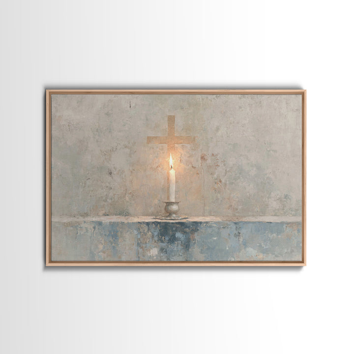Sacred Stillness, Framed Canvas Print, Christian Art Canvas, Christian Wall Art, Subtle Christian Art, Christian Art