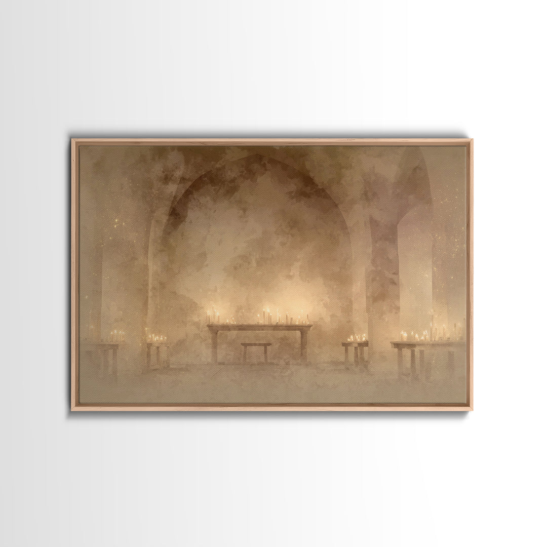 Holy Quiet Haven – Framed Canvas Print – Christian Wall Art – Christian Art Canvas – Minimalist Christian Art – Christian Decor – Christian