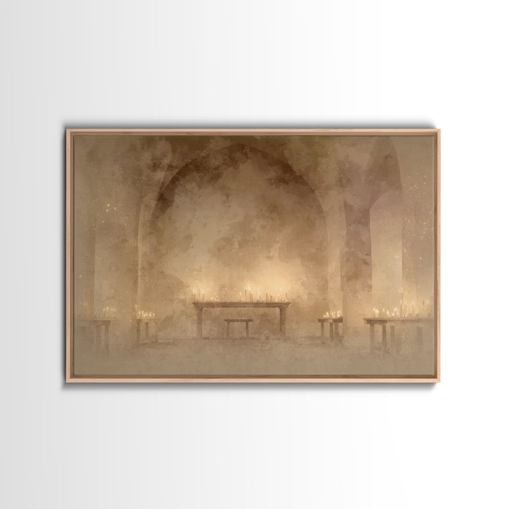 Holy Quiet Haven – Framed Canvas Print – Christian Wall Art – Christian Art Canvas – Minimalist Christian Art – Christian Decor – Christian