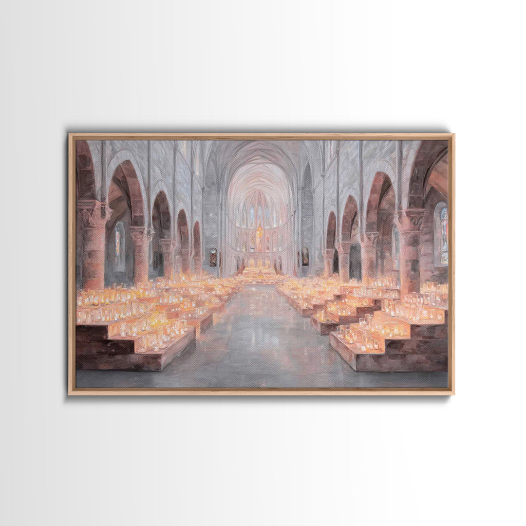 Holy Cathedral Glow, Framed Canvas Print, Christian Wall Art, Christian Art Canvas, Modern Christian Art, Christian Art Prints, Christian D