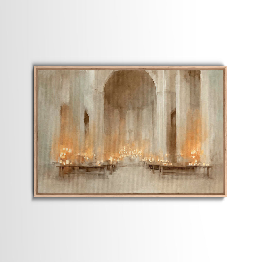 Sanctuary Of Grace – Framed Canvas Print – Christian Wall Art – Christian Art Canvas – Minimalist Christian Art – Christian Paintings – Chr
