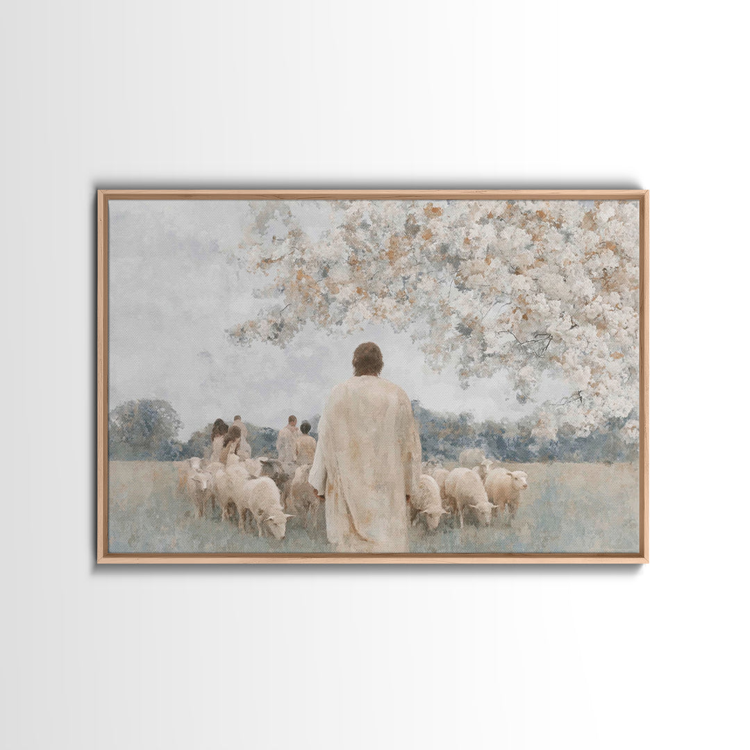 Guided By Grace | Framed Canvas Print | Jesus Painting | Christian Wall Art | Christian Art Canvas | Modern Christian Art | Christian Art P