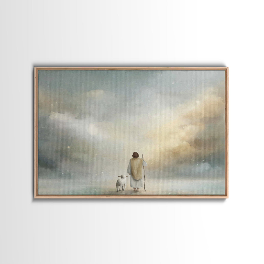 Heaven’s Quiet Path | Framed Canvas Print | Christian Wall Art | Christian Art Canvas | Subtle Christian Art | Christian Paintings | Christ