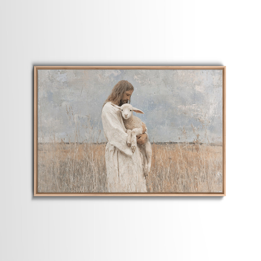 Held In Grace, Framed Canvas Print, Jesus Painting, Christian Wall Art, Christian Art Canvas, Christian Art Prints, Christian Decor