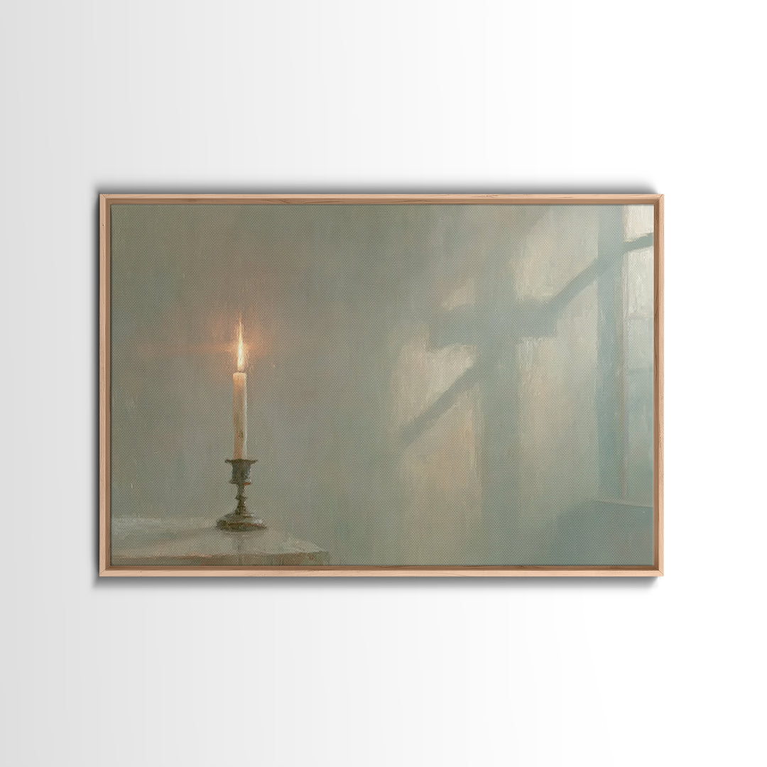 Holy Reflection | Framed Canvas Print | Christian Wall Art | Christian Art Canvas | Minimalist Christian Art | Christian Art