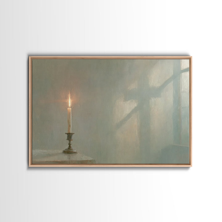 Holy Reflection | Framed Canvas Print | Christian Wall Art | Christian Art Canvas | Minimalist Christian Art | Christian Art