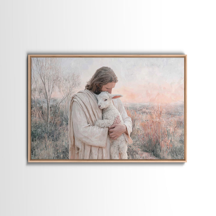 Cradle Of Mercy – Framed Canvas Print – Jesus Painting – Christian Wall Art – Christian Art Canvas – Christian Art Prints – Christian Gift