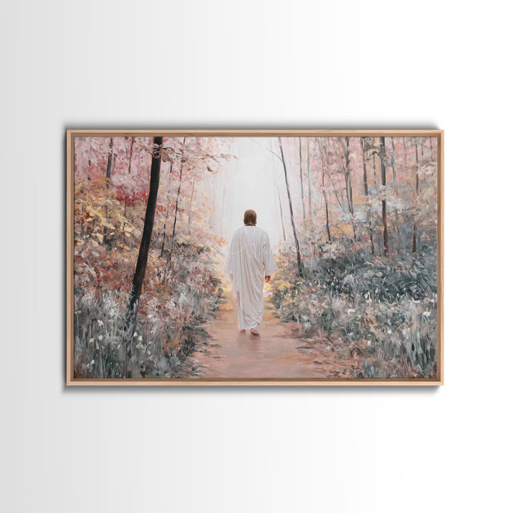Light Through The Trees | Framed Canvas Print | Christian Wall Art | Christian Art Canvas | Modern Christian Art | Christian Gift Ideas | C