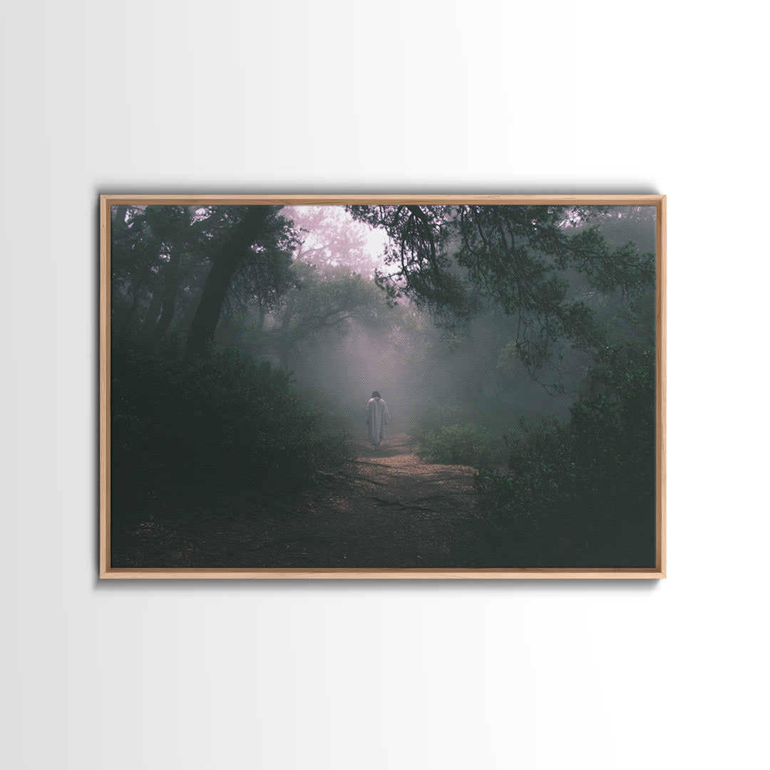 Mist Of His Presence, Framed Canvas Print, Christian Wall Art, Christian Art Canvas, Subtle Christian Art, Christian Paintings, Christian A