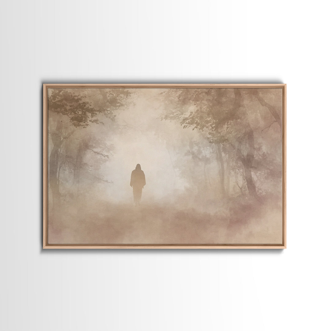 Walk Of Gentle Hope | Framed Canvas Print | Christian Wall Art | Christian Art Canvas | Minimalist Christian Art | Christian Art Work | Chr