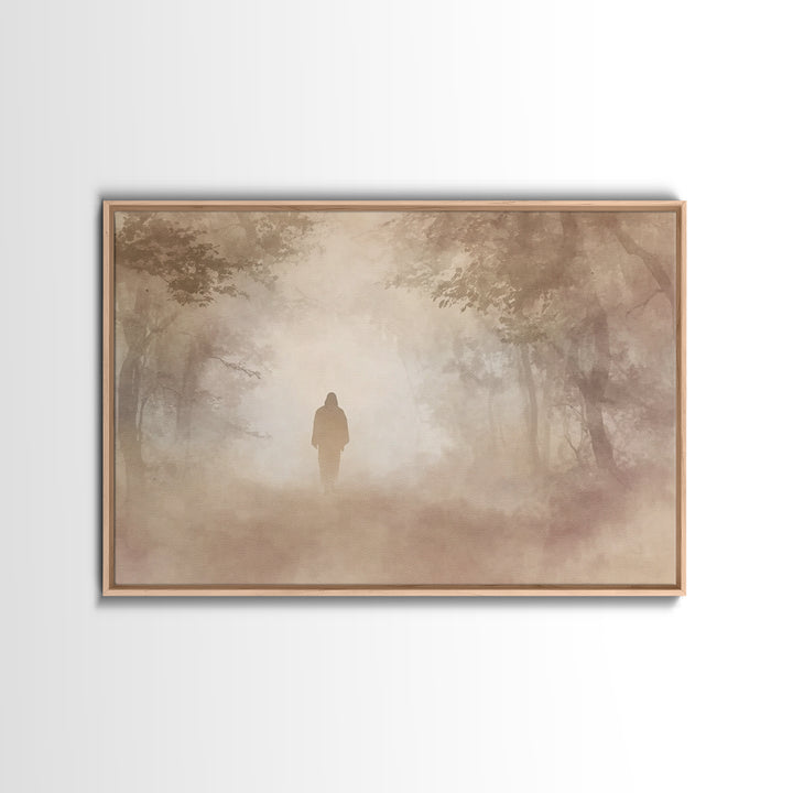 Walk Of Gentle Hope | Framed Canvas Print | Christian Wall Art | Christian Art Canvas | Minimalist Christian Art | Christian Art Work | Chr