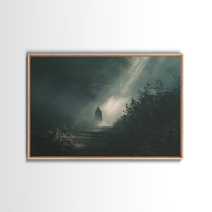 Light Of The Way – Framed Canvas Print – Christian Wall Art – Moody Christian Art – Christian Art Canvas – Christian Art Gift – Jesus Paint