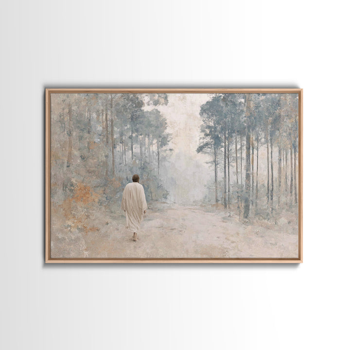 Path Of Peace, Framed Canvas Print, Christian Wall Art, Subtle Christian Art, Christian Art Canvas, Christian Art Work, Jesus Painting