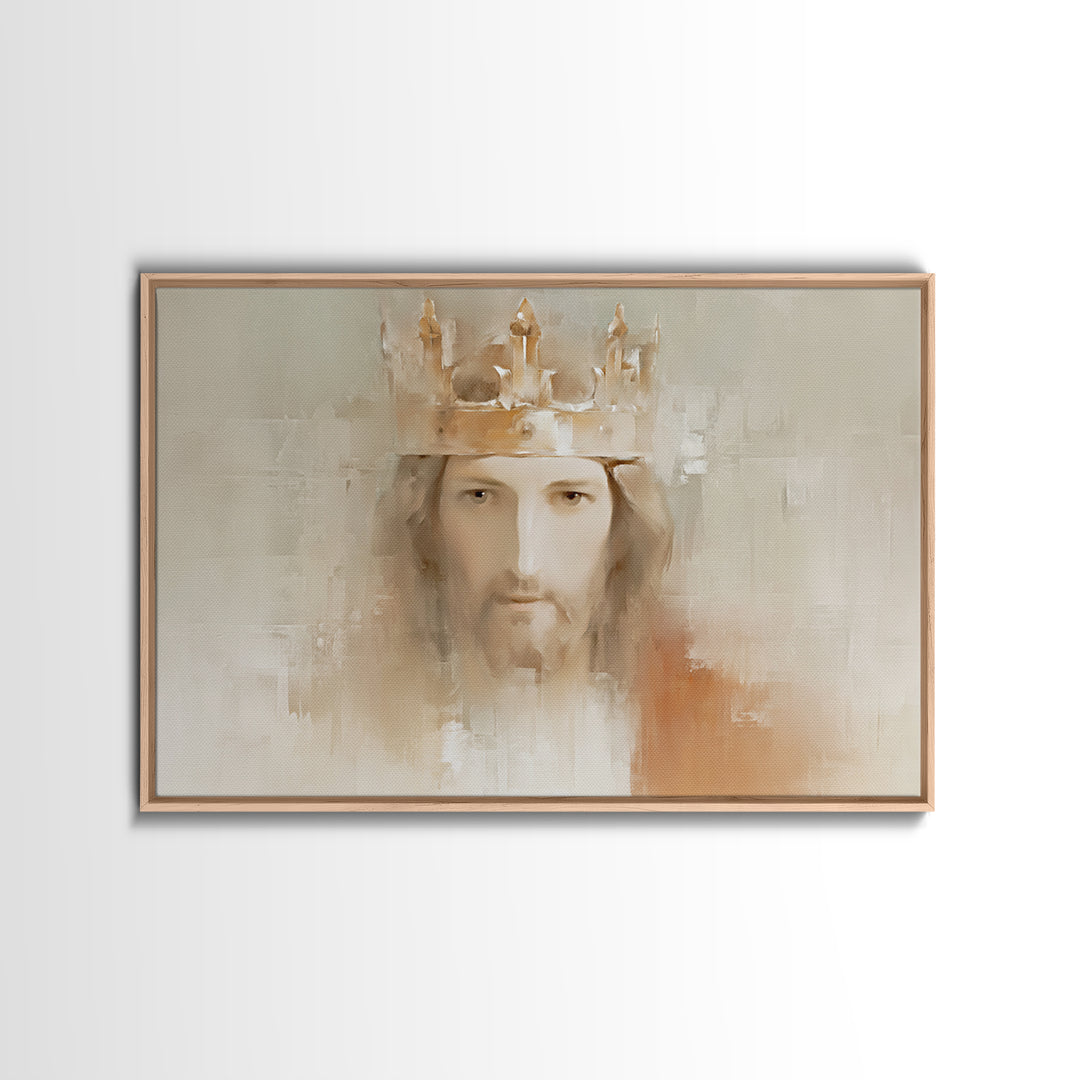 Crown Of Mercy | Framed Canvas Print | Christian Wall Art | Jesus Painting | Christian Art Canvas | Modern Christian Art | Christian Art Pr