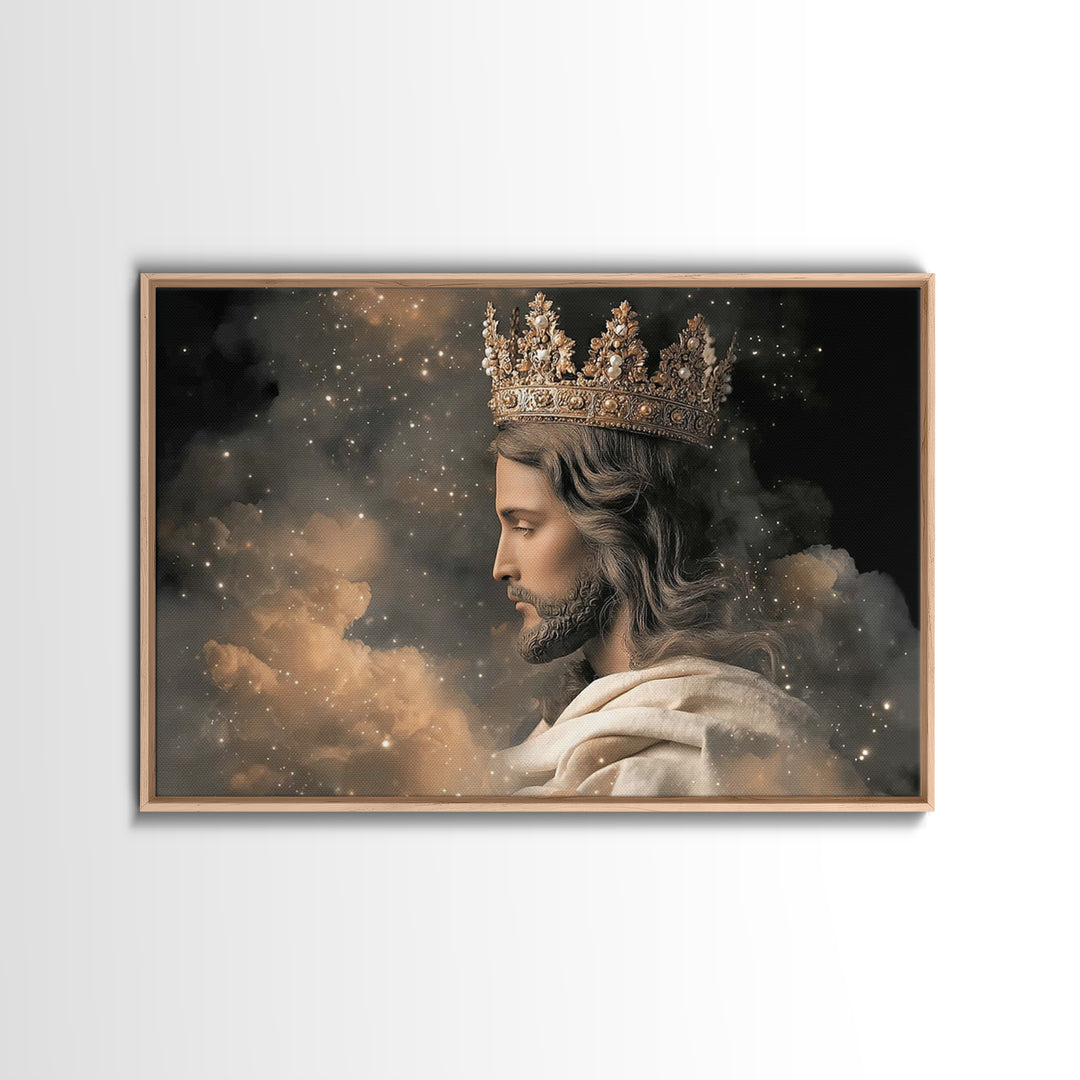 Heavenly Majesty – Framed Canvas Print – Christian Wall Art – Jesus Painting – Christian Art Canvas – Christian Decoration – Christian Art