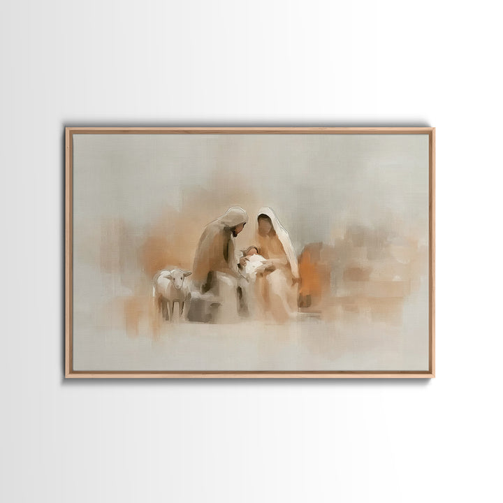 Quiet Bethlehem Light | Framed Canvas Print | Jesus Painting | Christian Christmas Art | Christian Wall Art | Christian Art Canvas | Christ