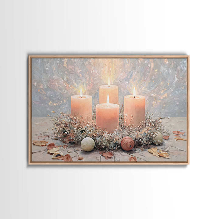 Advent Light | Framed Canvas Print | Christmas Wall Art | Christian Christmas Art | Christian Art Canvas | Christmas Art Prints