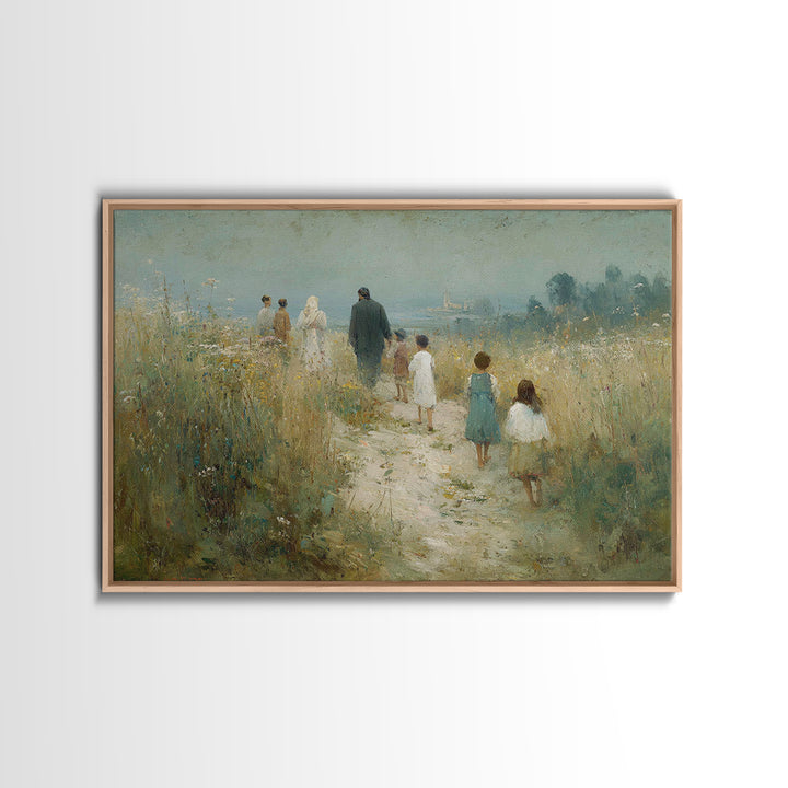 Path Of Gentle Faith – Framed Canvas Print – Christian Art Canvas – Christian Art Prints – Christian Wall Art – Jesus Painting – Christian