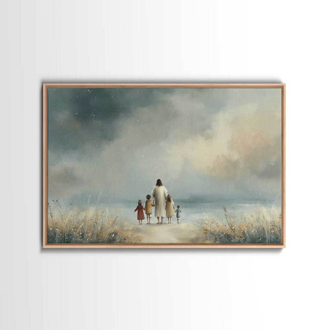 Sacred Journey Sky | Framed Canvas Print | Christian Art Canvas | Christian Art Prints | Christian Wall Art | Jesus Painting | Christian Gi