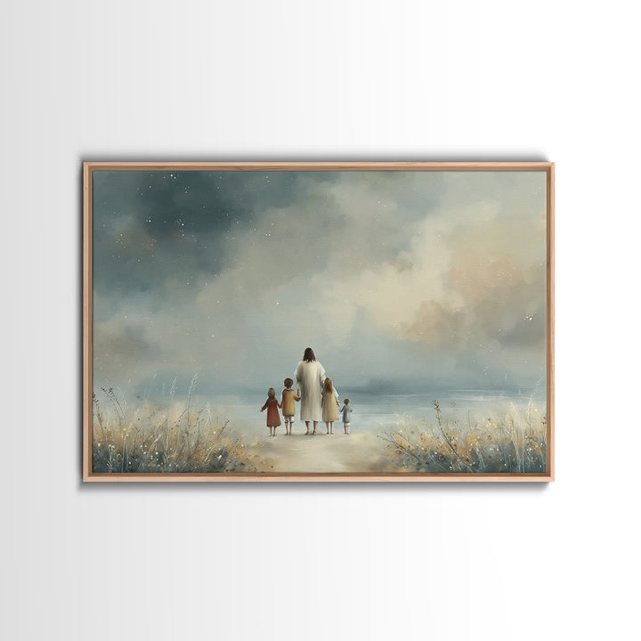 Sacred Journey Sky | Framed Canvas Print | Christian Art Canvas | Christian Art Prints | Christian Wall Art | Jesus Painting | Christian Gi