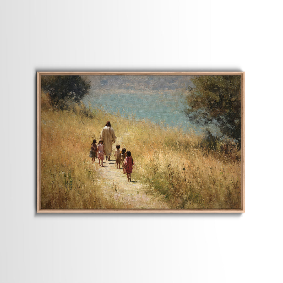Path Of Mercy – Framed Canvas Print – Christian Wall Art – Jesus Painting – Christian Art Canvas – Christian Gift Ideas – Christian Decor
