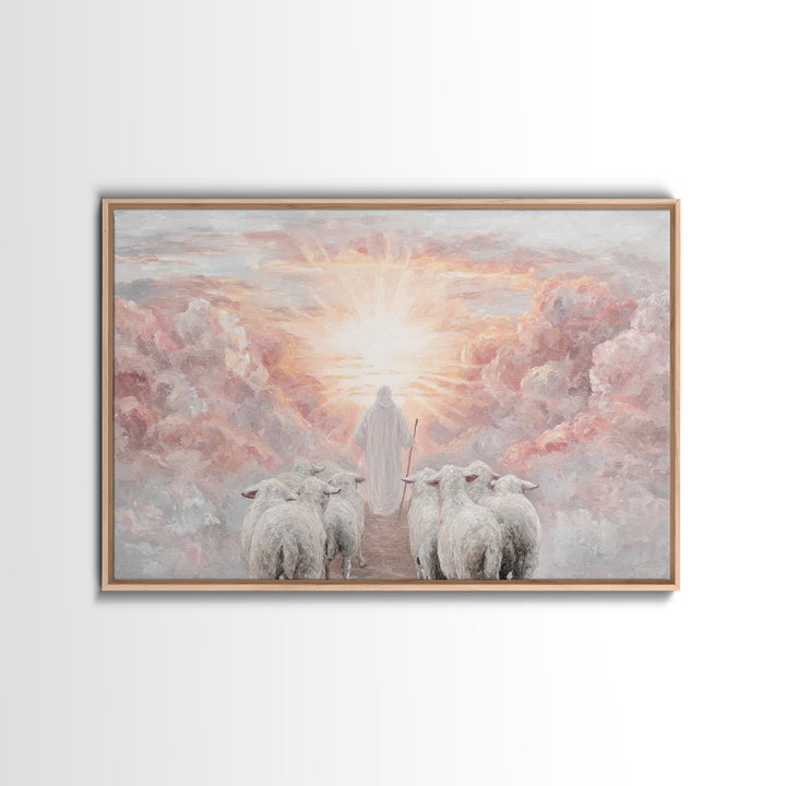 Heavenly Dawn – Framed Canvas Print – Christian Wall Art – Christian Art Canvas – Jesus Painting – Christian Decor – Modern Christian Art