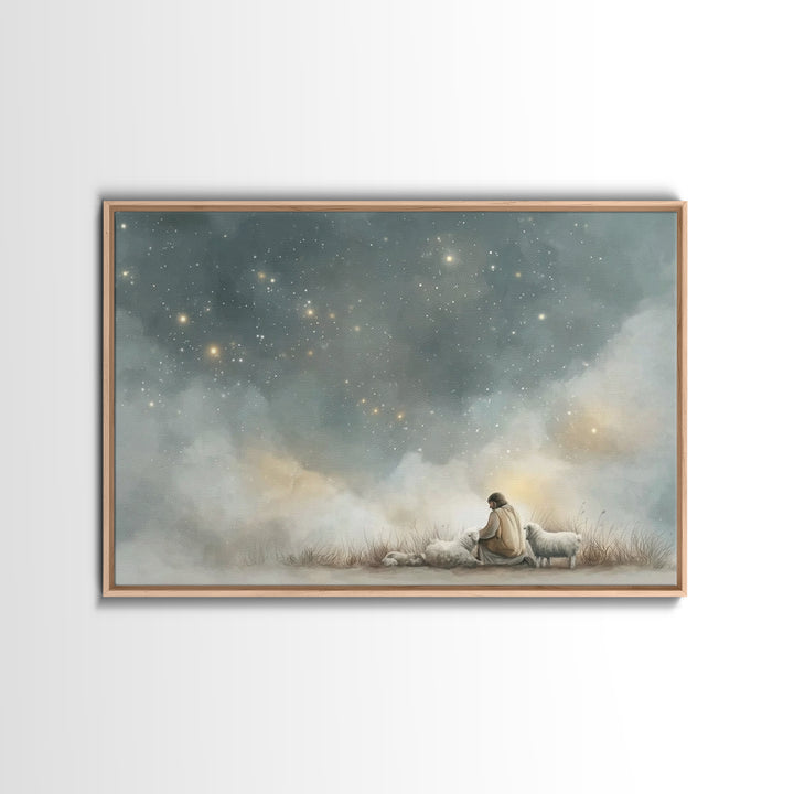 Starry Devotion – Framed Canvas Print – Christian Art Canvas – Christian Wall Art – Christian Painting – Subtle Christian Art – Christian G