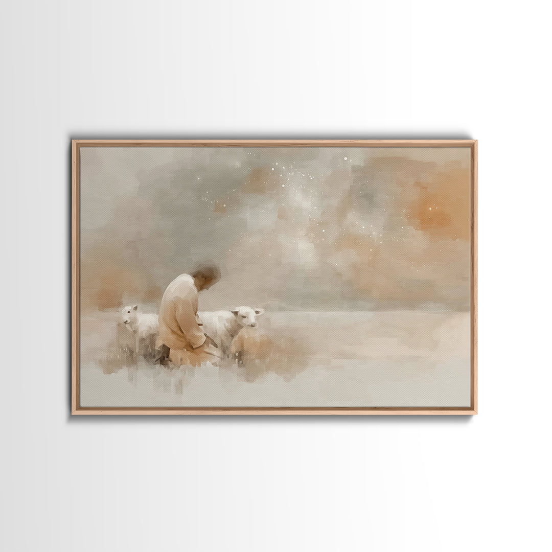 Silent Petition – Framed Canvas Print – Christian Art Canvas – Christian Painting – Christian Wall Art – Moody Christian Art – Christian Gi