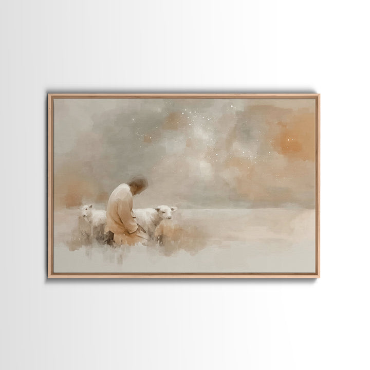 Silent Petition – Framed Canvas Print – Christian Art Canvas – Christian Painting – Christian Wall Art – Moody Christian Art – Christian Gi