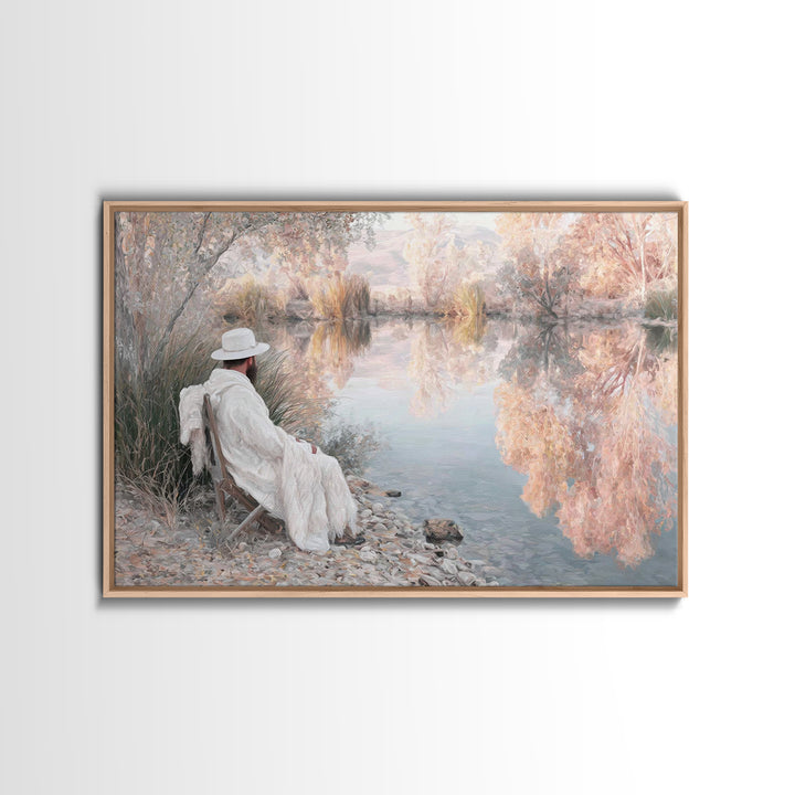 Dawn Shepherd Peace | Framed Canvas Print | Christian Wall Art | Christmas Art Prints | Jesus Painting | Christian Art Canvas | Christian D