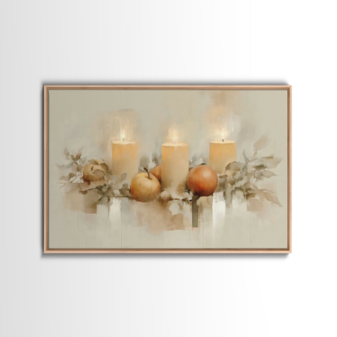 Harvest Light | Framed Canvas Print | Christian Wall Art | Christmas Canvas Wall Art | Christian Art Canvas | Vintage Christmas Art | Chris