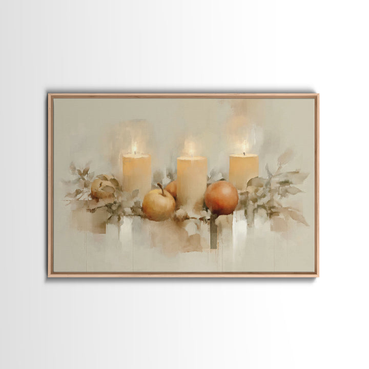 Harvest Light | Framed Canvas Print | Christian Wall Art | Christmas Canvas Wall Art | Christian Art Canvas | Vintage Christmas Art | Chris