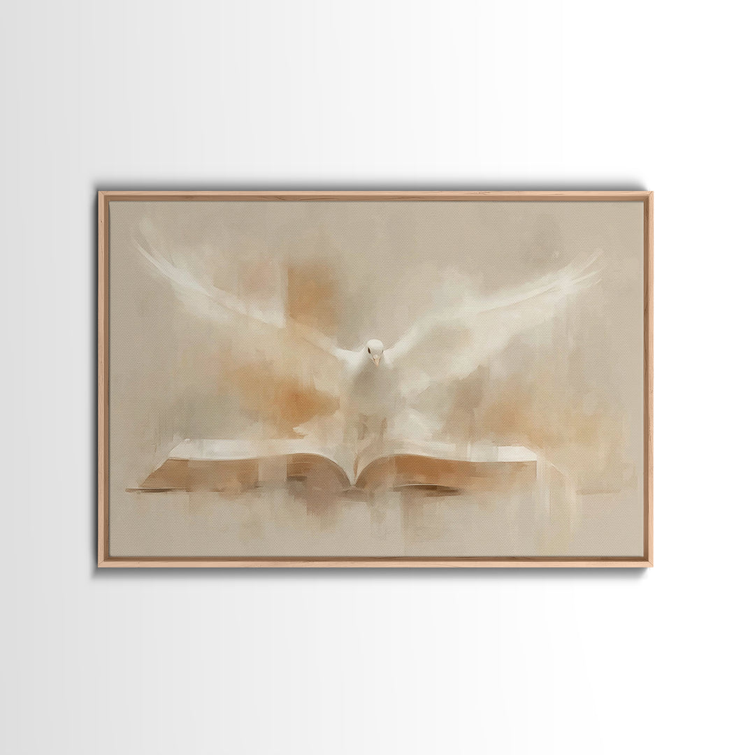 Spirit Of Peace, Framed Canvas Print, Christian Wall Art, Christian Art Canvas, Christian Paintings, Christian Gift Ideas, Subtle Christian