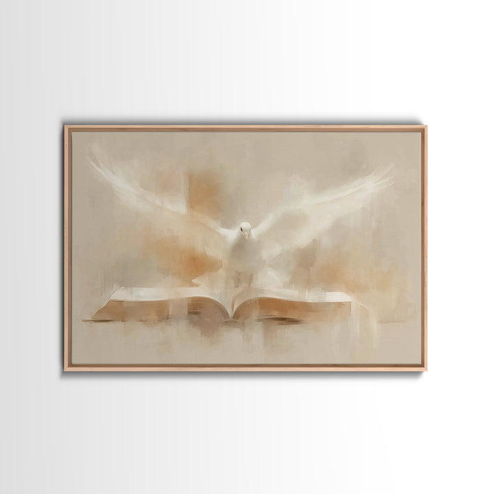 Spirit Of Peace, Framed Canvas Print, Christian Wall Art, Christian Art Canvas, Christian Paintings, Christian Gift Ideas, Subtle Christian