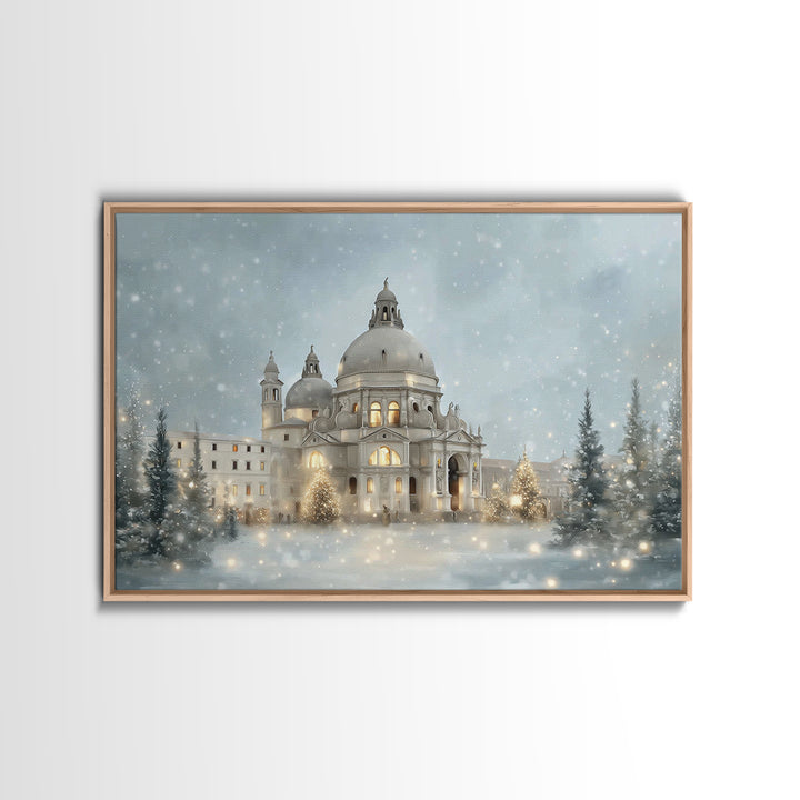 Sanctuary Of Light – Framed Canvas Print – Christmas Art Prints – Christian Wall Art – Christian Art Canvas – Christian Christmas Art – Chr