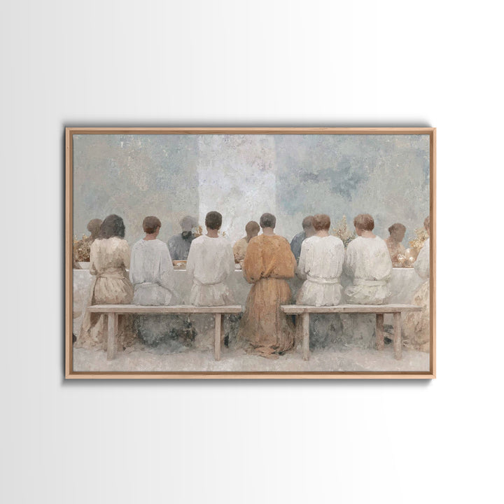 Sacred Table Harmony – Framed Canvas Print – Christian Wall Art – Christian Art Canvas – Jesus Painting – Vintage Christian Art – Christian