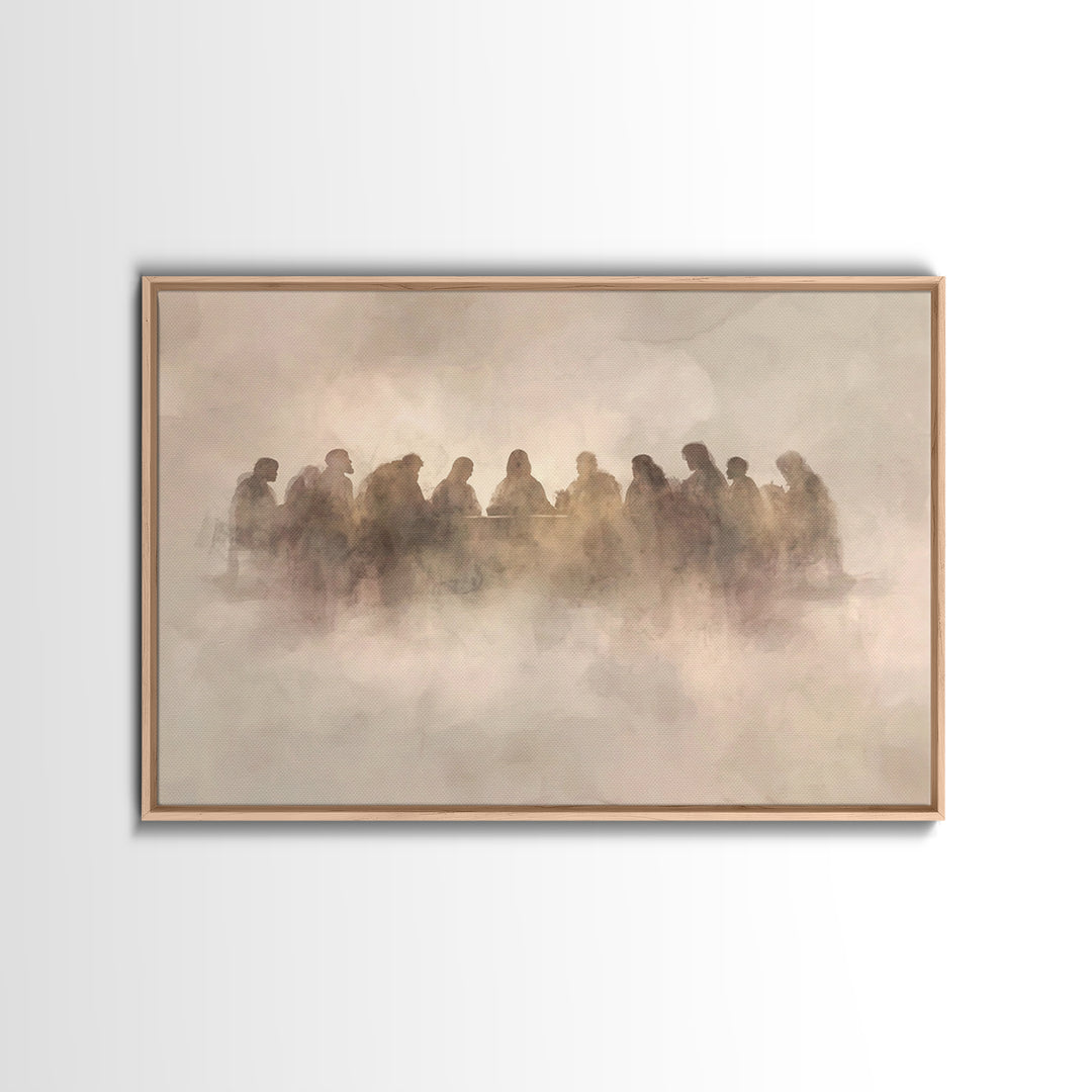 Eternal Peace Gathering | Framed Canvas Print | Christian Wall Art | Minimalist Christian Art | Jesus Painting | Christian Art Canvas | Chr