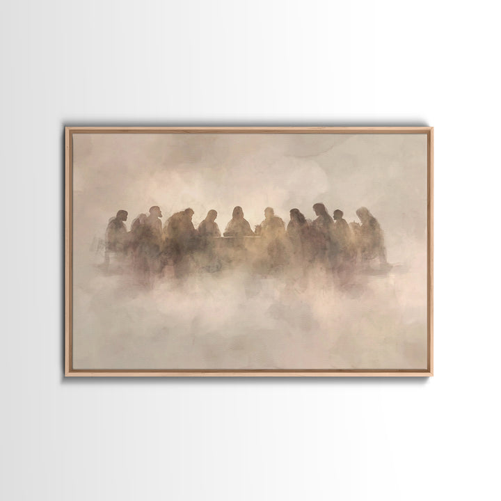 Eternal Peace Gathering | Framed Canvas Print | Christian Wall Art | Minimalist Christian Art | Jesus Painting | Christian Art Canvas | Chr