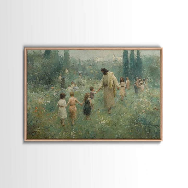 Manger In The Mist – Framed Canvas Print – Christian Wall Art – Christian Art Canvas – Christmas Art – Moody Christmas Art – Jesus Christma
