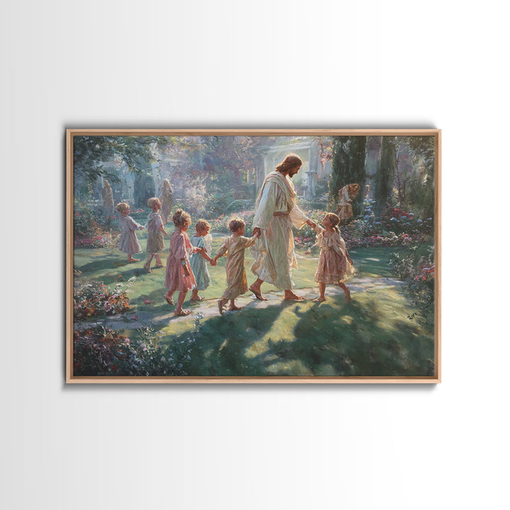 Garden Of Mercy – Framed Canvas Print – Christian Wall Art – Jesus Painting – Christian Art Canvas – Christian Decor – Christian Gift Ideas
