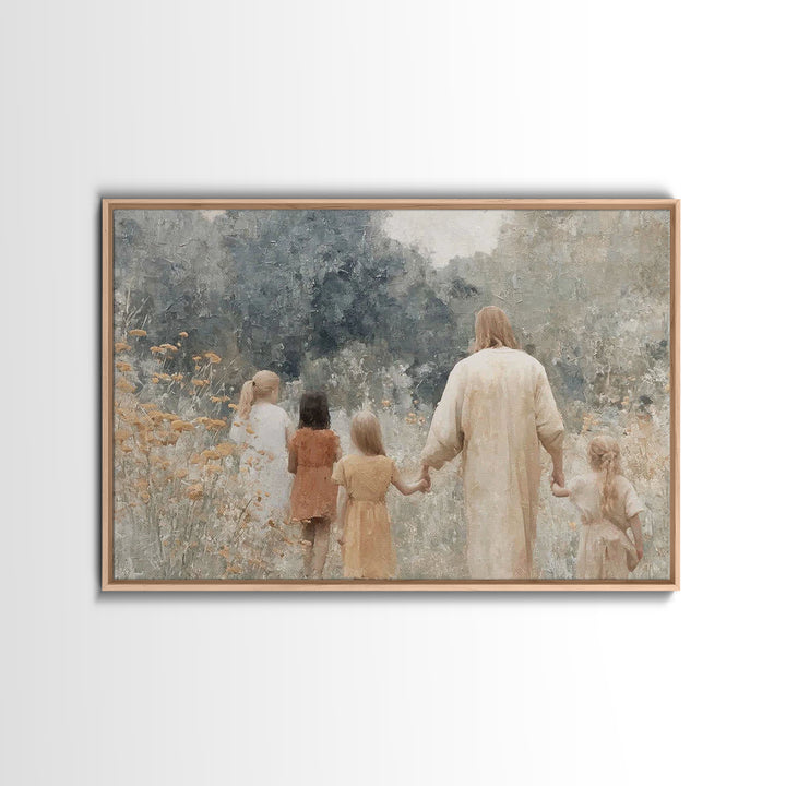 Fields Of Promise | Framed Canvas Print | Christian Art Canvas | Jesus Painting | Christian Decor For Home | Large Christian Art | Christia