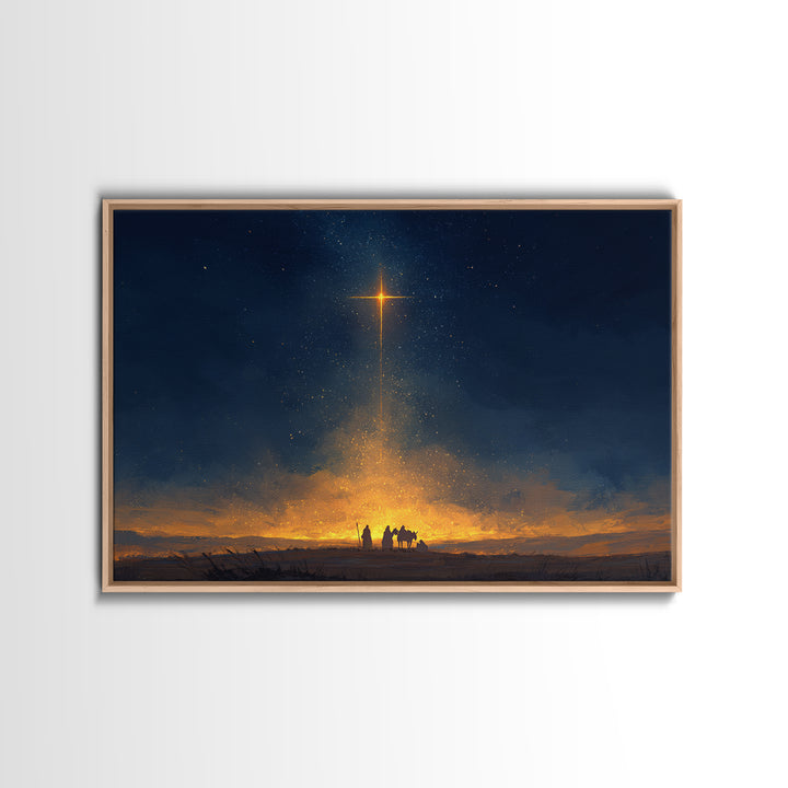 Star Of Wonder – Framed Canvas Print – Christian Christmas Art – Christmas Wall Art – Christmas Canvas Wall Art – Christian Art Canvas – Ch