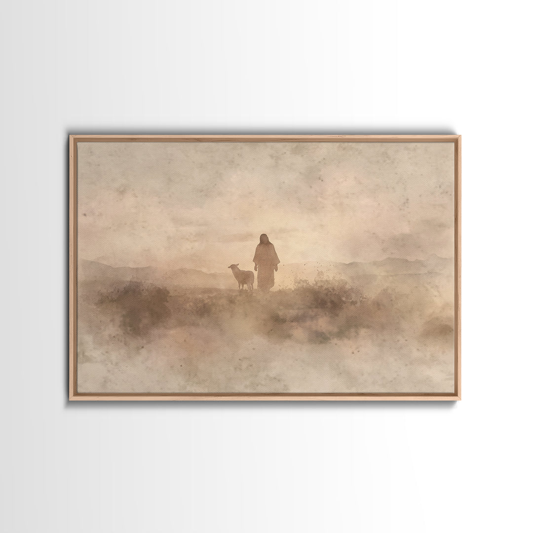 Dust Of Mercy | Framed Canvas Print | Christian Art Canvas | Subtle Christian Art | Jesus Painting | Christian Wall Art | Christian Decorat