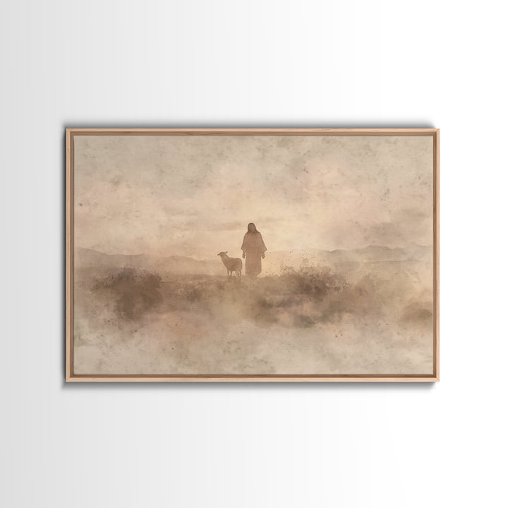 Dust Of Mercy | Framed Canvas Print | Christian Art Canvas | Subtle Christian Art | Jesus Painting | Christian Wall Art | Christian Decorat