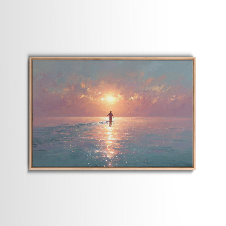 Light Of Mercy, Framed Canvas Print, Christian Wall Art, Jesus Painting, Christian Art Canvas, Christian Decor, Subtle Christian Art